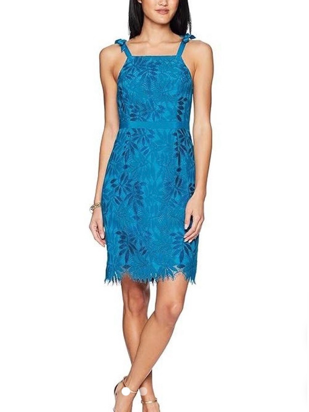 Lilly Pulitzer Size 14 Kayleigh Shift Dress in Tidal Wave Fern Gallery Lace NEW!